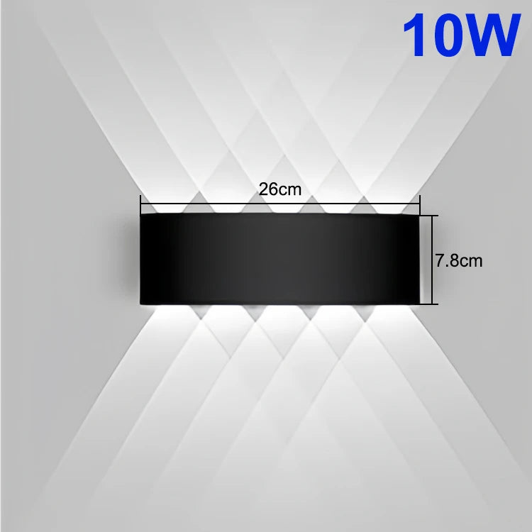 Top and Bottom Shine LED Wall Lamp Waterproof outdoor Light