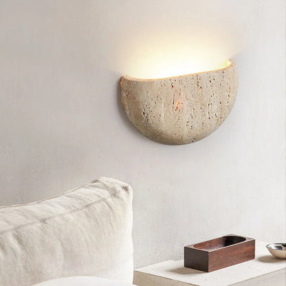 Wabi Sabi Stone Wall Lamp Bedroom Living Room Sconce