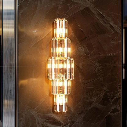Crystal Wall Lamp Modern LED Bedroom Living Room Sconce