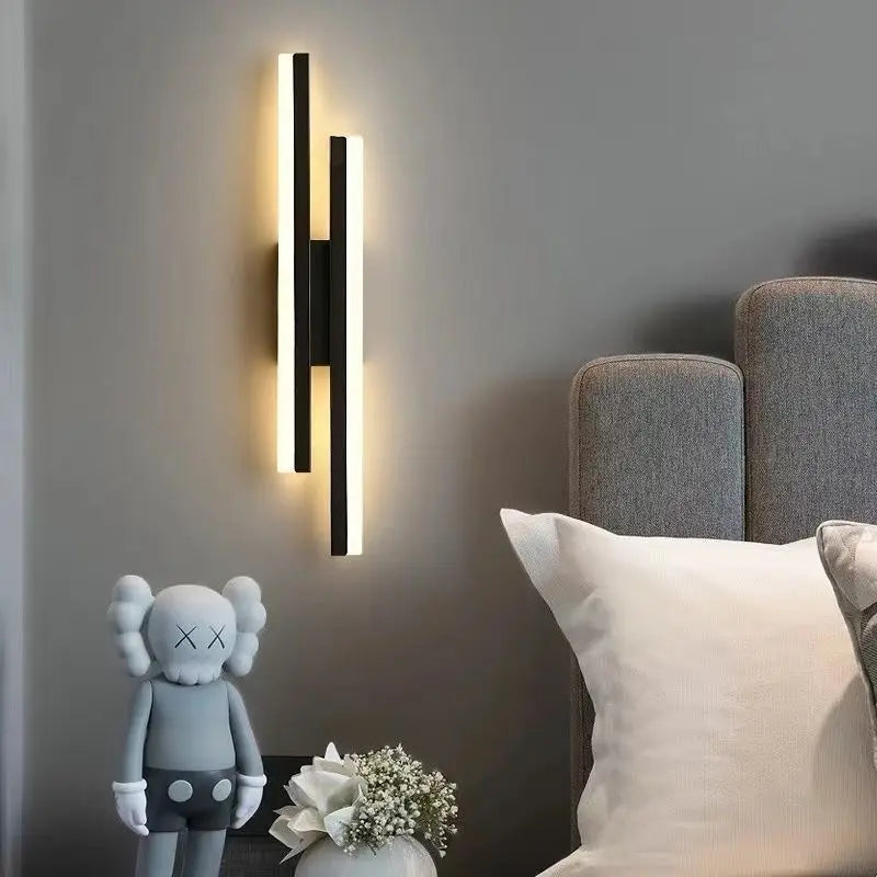 LED Bedroom Wall Sconce Copper Acrylic Living Room Lamp