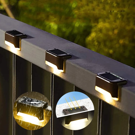 Solar LED Garden Step and Deck Lights Outdoor Patio Lighting