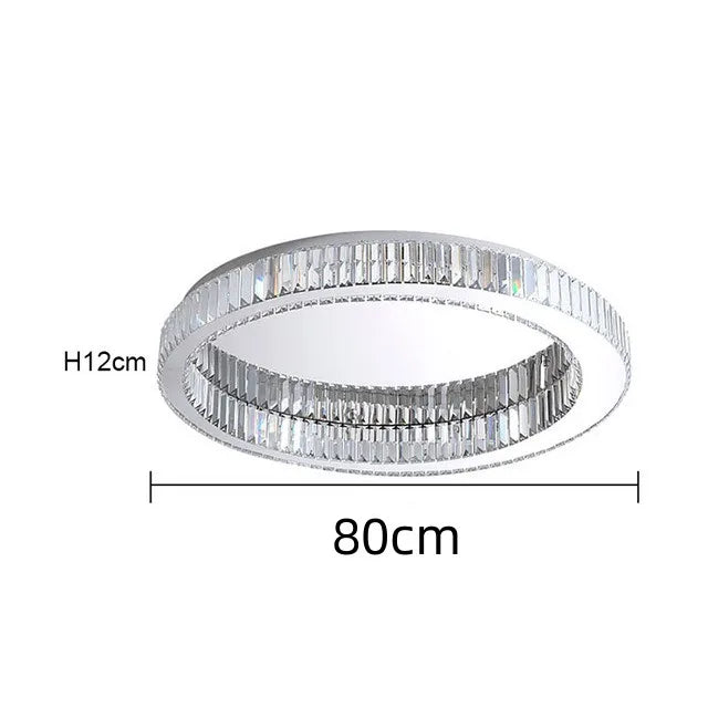 Modern Gold Crystal Ceiling Chandelier LED Living Room Light