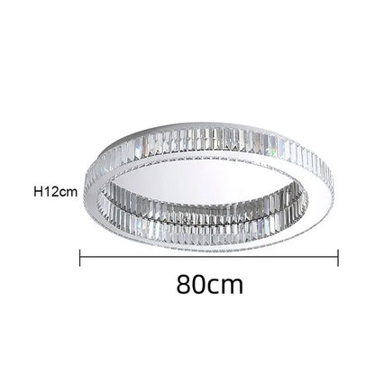 Modern Gold Crystal Ceiling Chandelier LED Living Room Light
