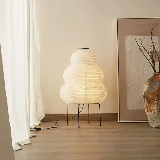 Japanese Rice Paper Table Lamp for Cozy Bedrooms