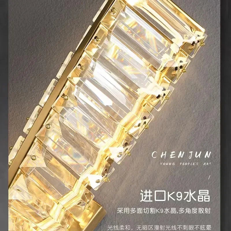 Luxury Crystal LED Wall Lamp for Hallways and Bedrooms