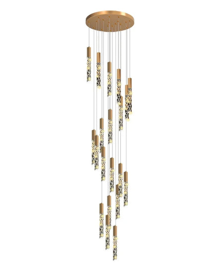 Spiral Crystal Staircase Chandelier for Luxury Interiors