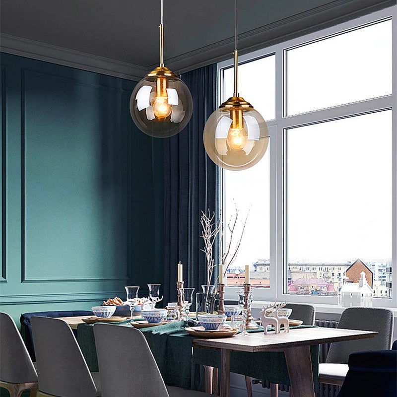 Modern Luxury Glass Pendant Light Nordic LED Hanging Lamp