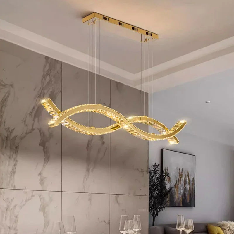 Luxury Crystal Pendant Light Living Room Dining Ceiling Lamp
