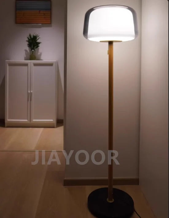 Modern Glass Floor Lamp – Elegant Decorative Lighting for Living Room