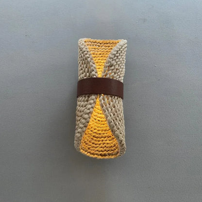 Wabi Sabi Handwoven Rattan Wall Lamp for Zen Interiors