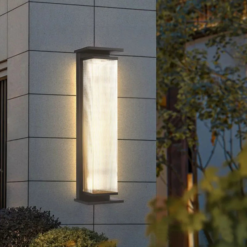 Outdoor Solar LED Wall Light Waterproof Porch Garden Lamp