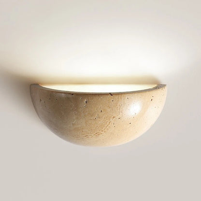 Wabi Sabi Travertine Wall Lamp for Cozy Interiors
