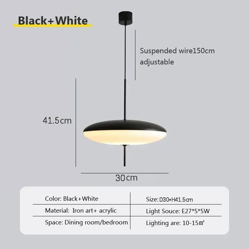 Nordic Flying Saucer Pendant Light Modern LED Ceiling Lamp