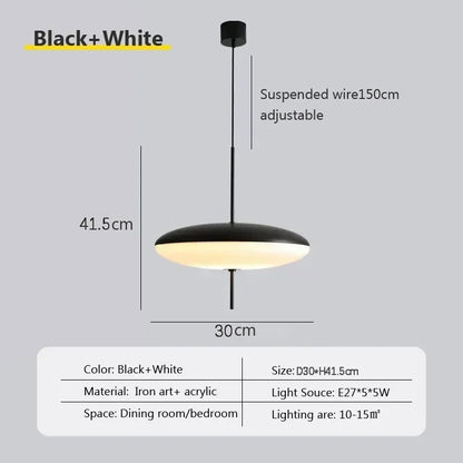 Nordic Flying Saucer Pendant Light Modern LED Ceiling Lamp