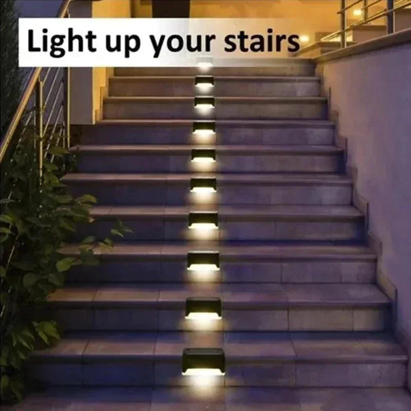 Solar LED Garden Step and Deck Lights Outdoor Patio Lighting