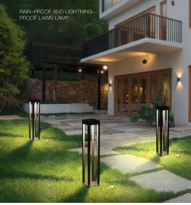Minimalist LED Lawn Bollard Light for Outdoor Pathways
