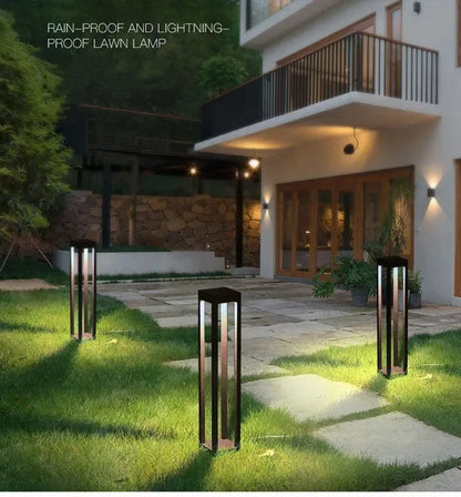 Minimalist LED Lawn Bollard Light for Outdoor Pathways