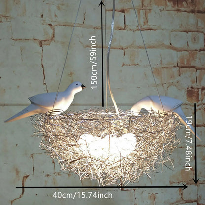 Adjustable Bird Nest Chandelier for Dining Rooms