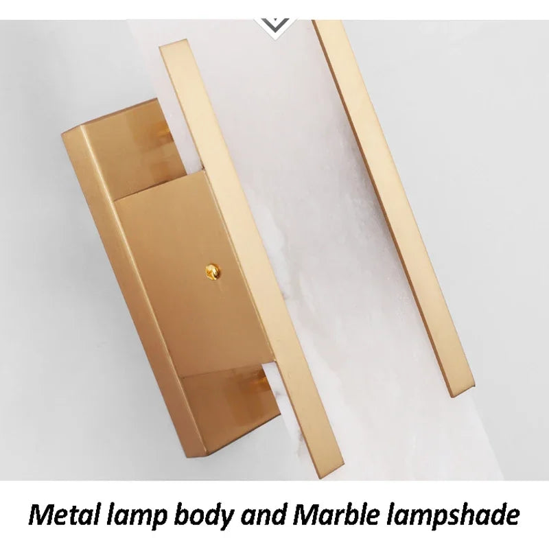 Natural Marble Wall Sconce for Bedrooms and Hallways