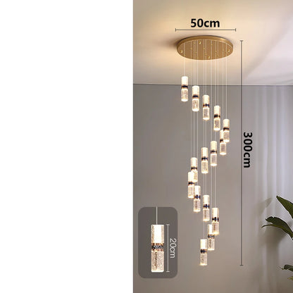 Luxury Crystal Staircase Chandelier for High Ceilings