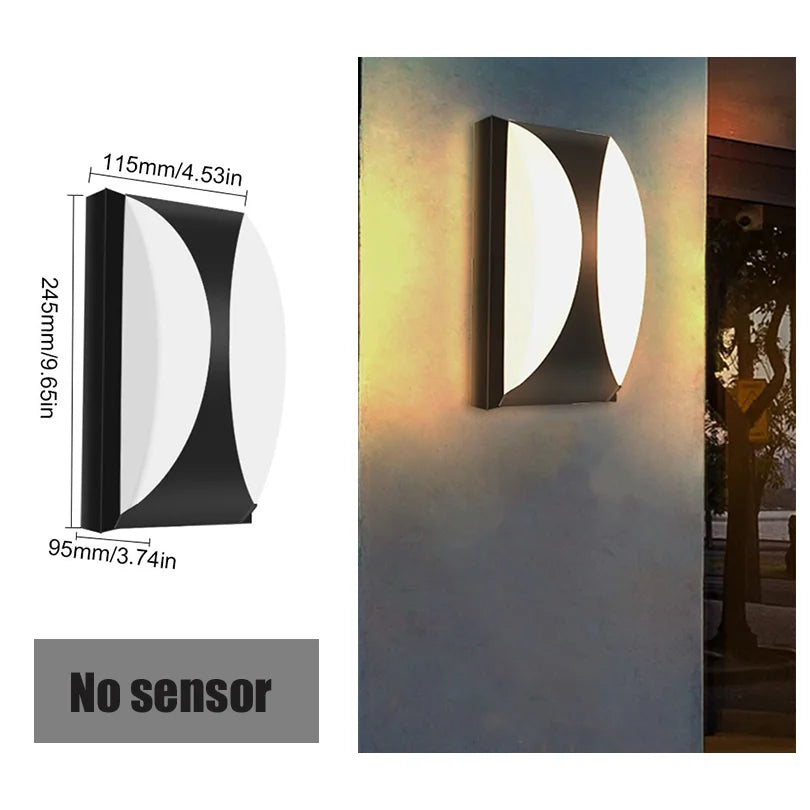 IP66 Motion Sensor Outdoor Wall Light for Porches