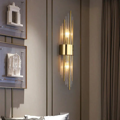 Luxury Gold LED Wall Lamp Modern Bedroom Living Room Light