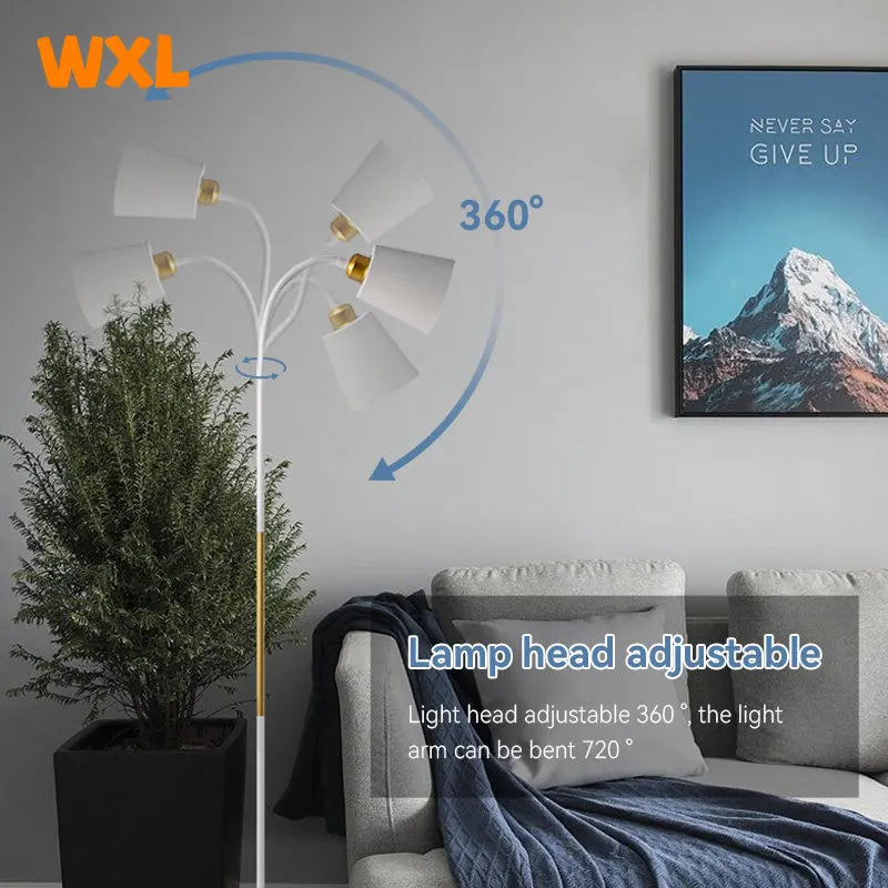 Adjustable LED Floor Lamp – Minimalist Iron Standing Reading Light