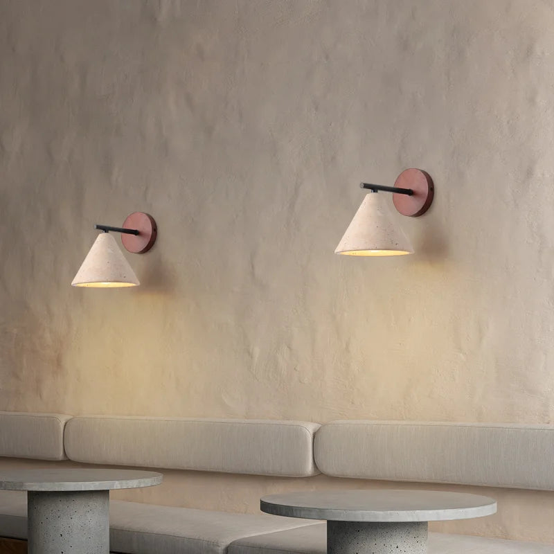 Natural Travertine Stone Wall Sconce for Modern Interiors