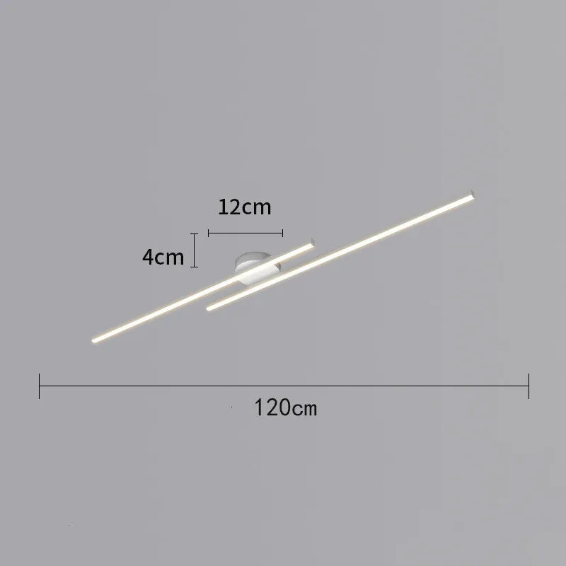 Long Aluminum LED Ceiling Light Modern Hallway Balcony Lighting