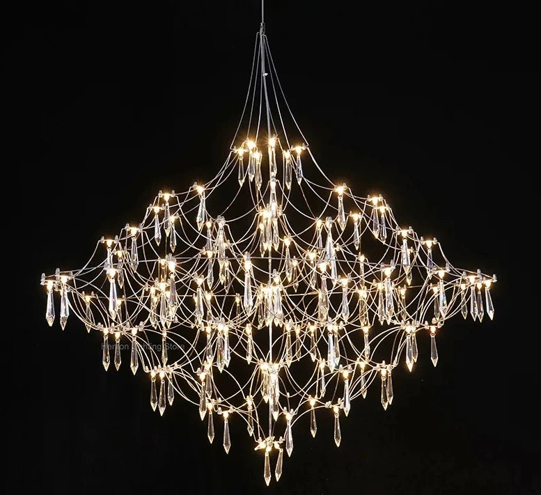 Firefly Crystal Chandelier Modern Living Room Ceiling Light