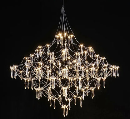 Firefly Crystal Chandelier Modern Living Room Ceiling Light