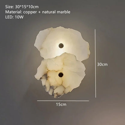 Luxury Marble LED Wall Sconce for Modern Interiors