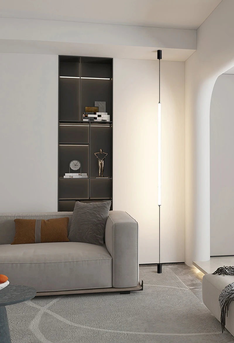 Modern LED Floor Lamp – Sleek Black Acrylic Light for Living Room & Bedroom