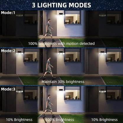 Triple-Head Solar Motion Sensor Security Light