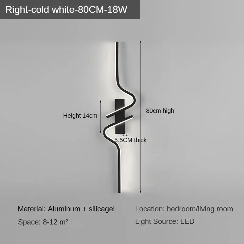 Minimalist LED Wall Light Bedroom Bedside Living Room Sconce