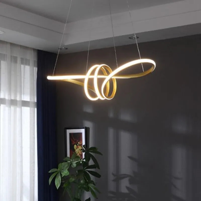 Kitchen Island LED Pendant Dimmable Hanging Lamp with Remote