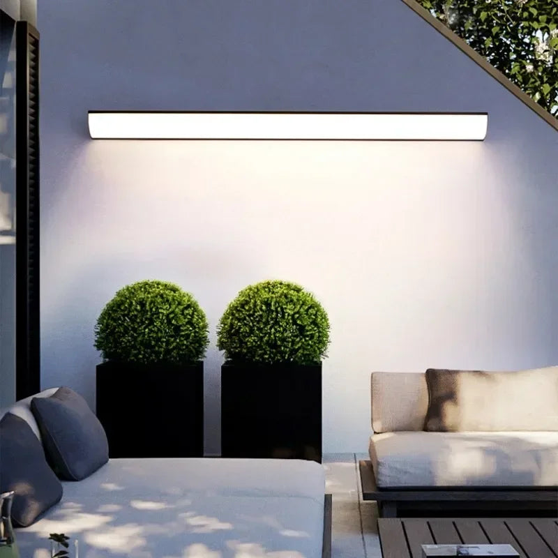 Minimalist Outdoor Strip Wall Light for Modern Homes