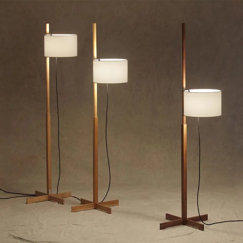 Adjustable Japanese Wooden Floor Lamp for Reading Nooks