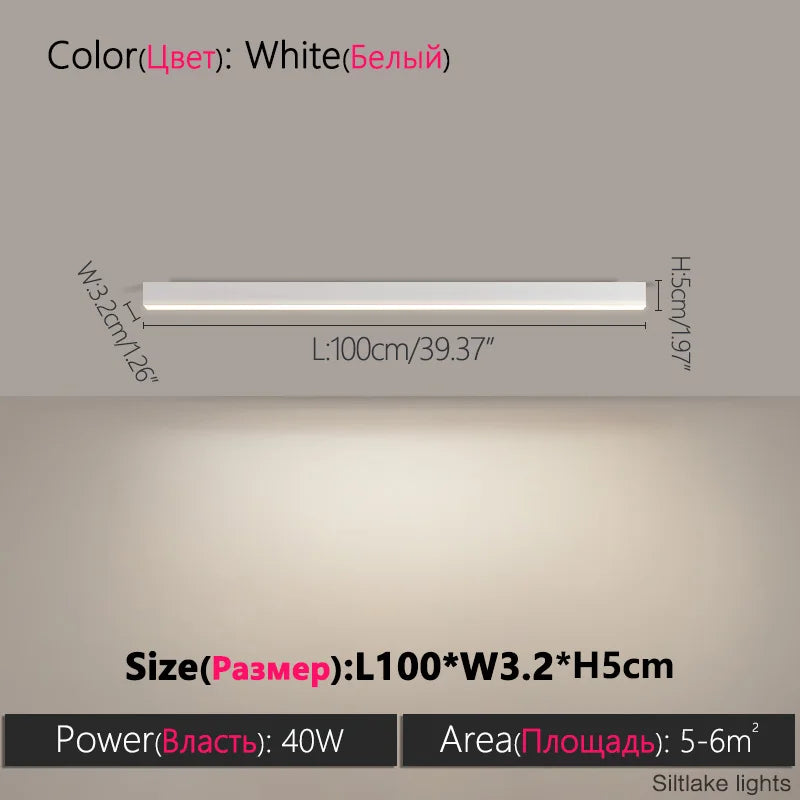Modern Long Strip Ceiling Light for Kitchens and Hallways