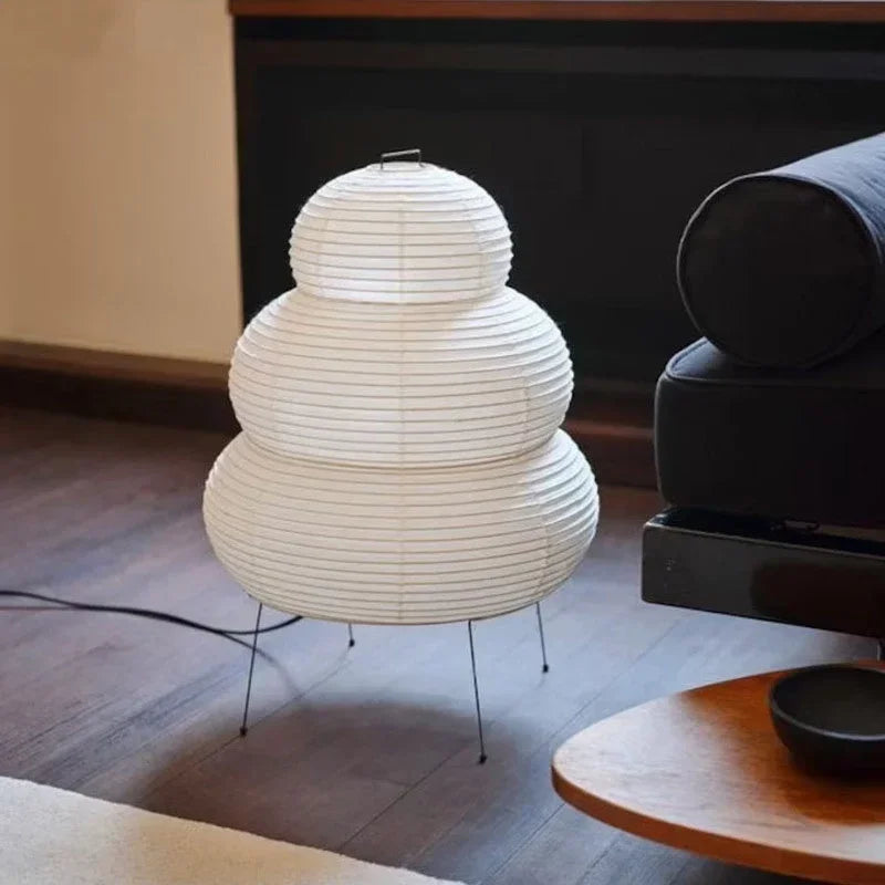 Japanese Rice Paper Table Lamp for Cozy Bedrooms