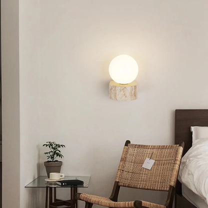 Japanese Retro Glass Wall Lamp for Warm Interiors