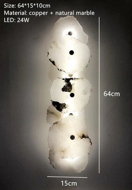 Luxury Marble LED Wall Sconce for Modern Interiors