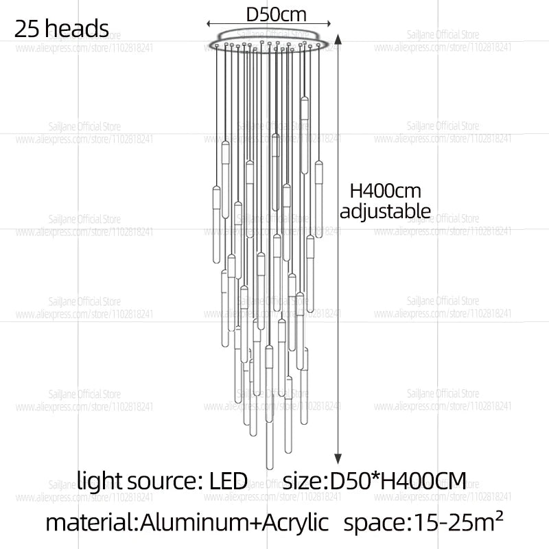 Modern Cylindrical LED Pendant Light for Dining Rooms
