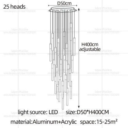 Modern Cylindrical LED Pendant Light for Dining Rooms