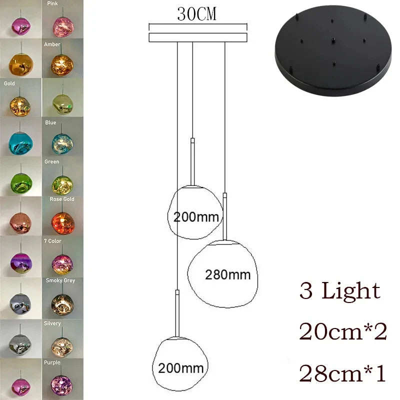 Nordic Lava LED Pendant Kitchen and Living Room Ceiling Lamp
