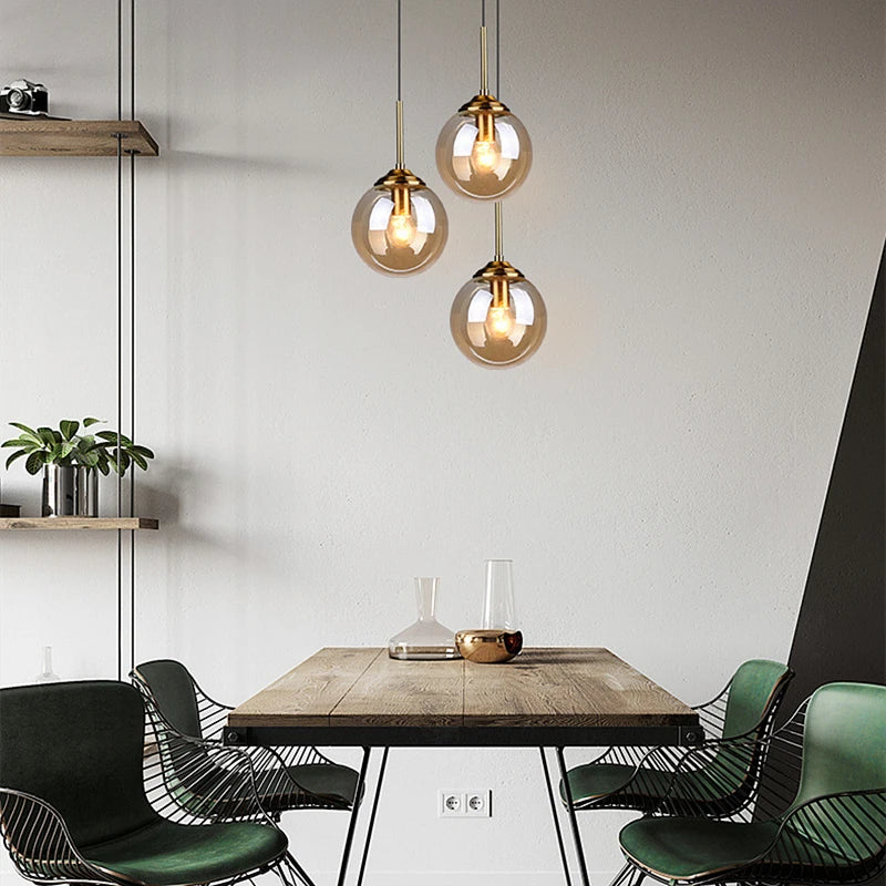 Modern Luxury Glass Pendant Light Nordic LED Hanging Lamp