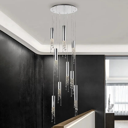 Luxury Crystal Staircase Chandelier for Grand Entrances
