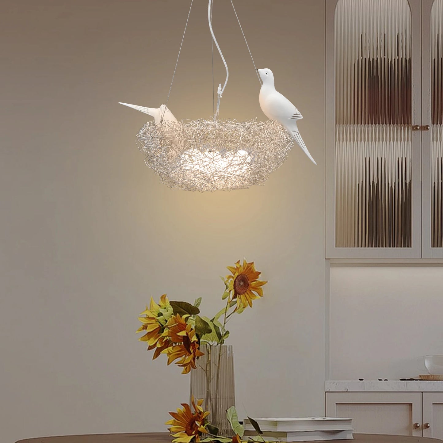 Adjustable Bird Nest Chandelier for Dining Rooms
