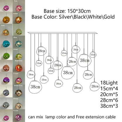 Nordic Lava LED Pendant Kitchen and Living Room Ceiling Lamp