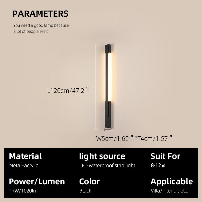 Smart Dimmable Outdoor Wall Light with App Control